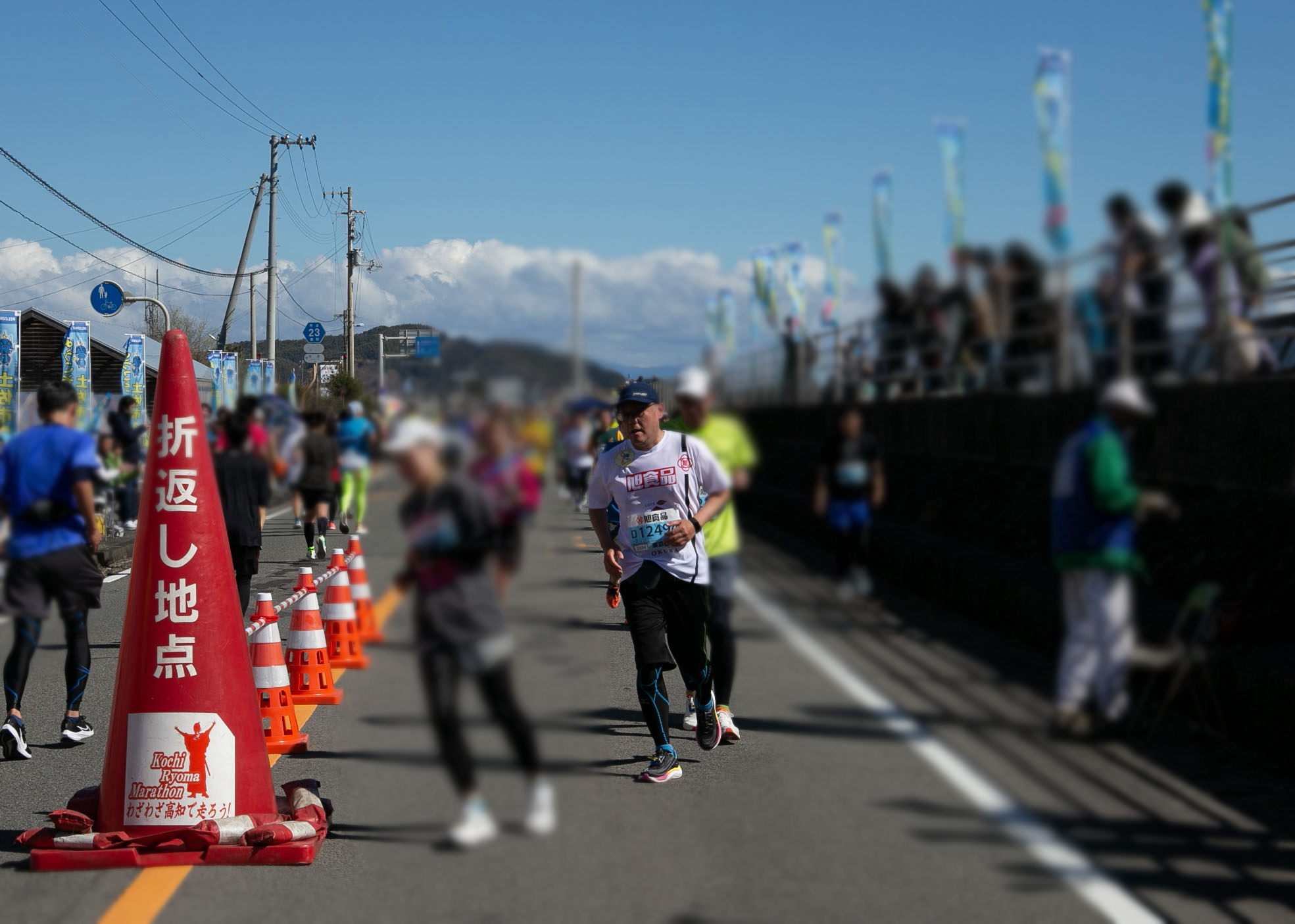 沿道の応援が温かい